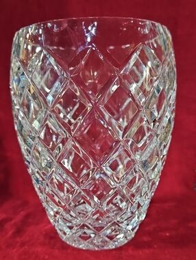 Vintage Kusak Glass Works Hand Cut Crystal Berlin Pattern Bohemian Vase, #2